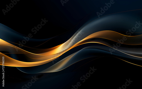 Navy and Gold Wave Pattern Backdrop abstract © Stamplovesink