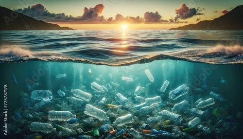 Ocean's Plight: The Unseen Plastic Beneath the Waves © savantermedia