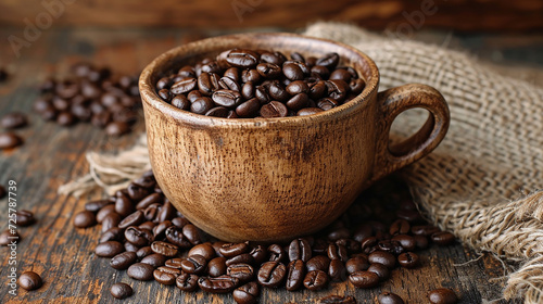 coffee beans in a cup