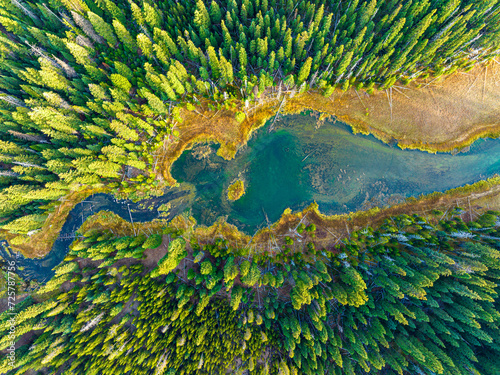 The Deschutes River begins its journey towards the ocean.