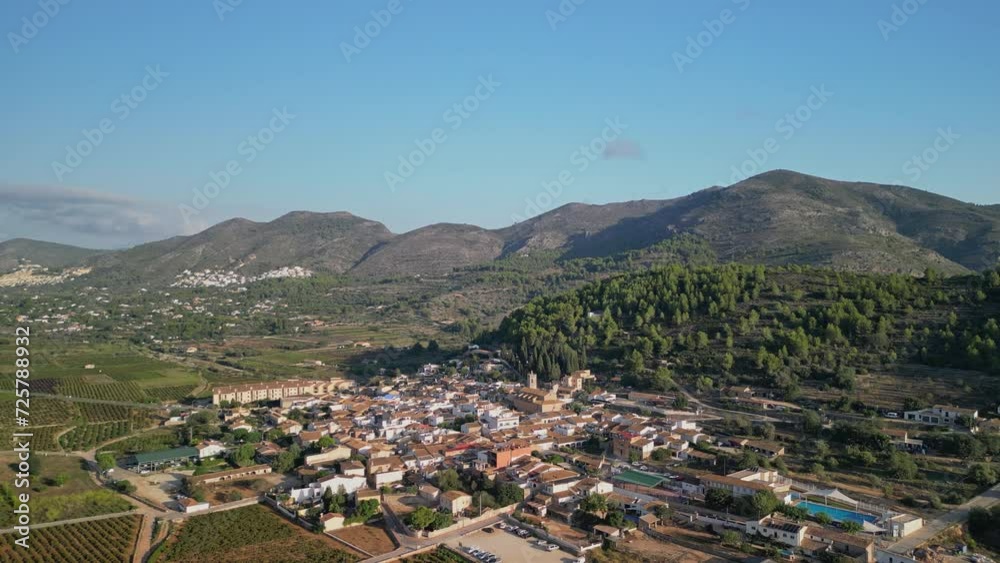 custom made wallpaper toronto digitalAerial view of Lliber village, Alicante, Costa Blanca - stock photo