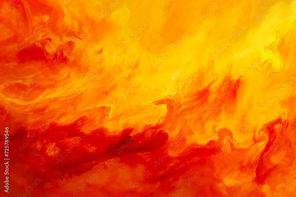 Surreal Abstract of Swirling Fire Tones