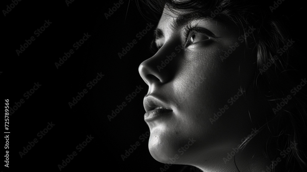 Chiaroscuro Portraits: Play with light and shadow to create chiaroscuro-style portraits, emphasizing the contrast between light and darkness for a dramatic and emotive effect, back