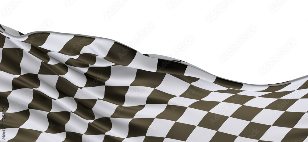 Fototapeta premium finish flag 3d background muster - PNG