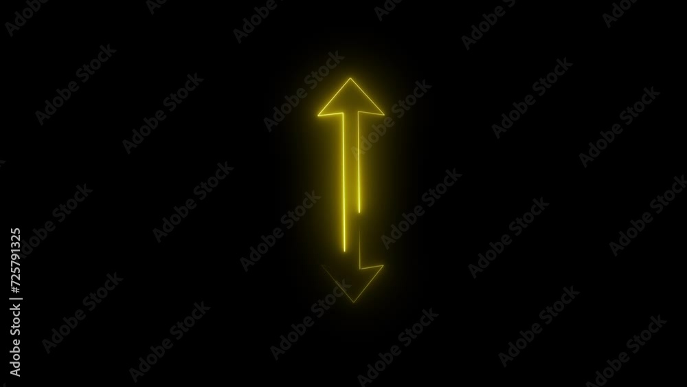 Abstract neon arrow icon animation background Abstract neon arrow icon animation background