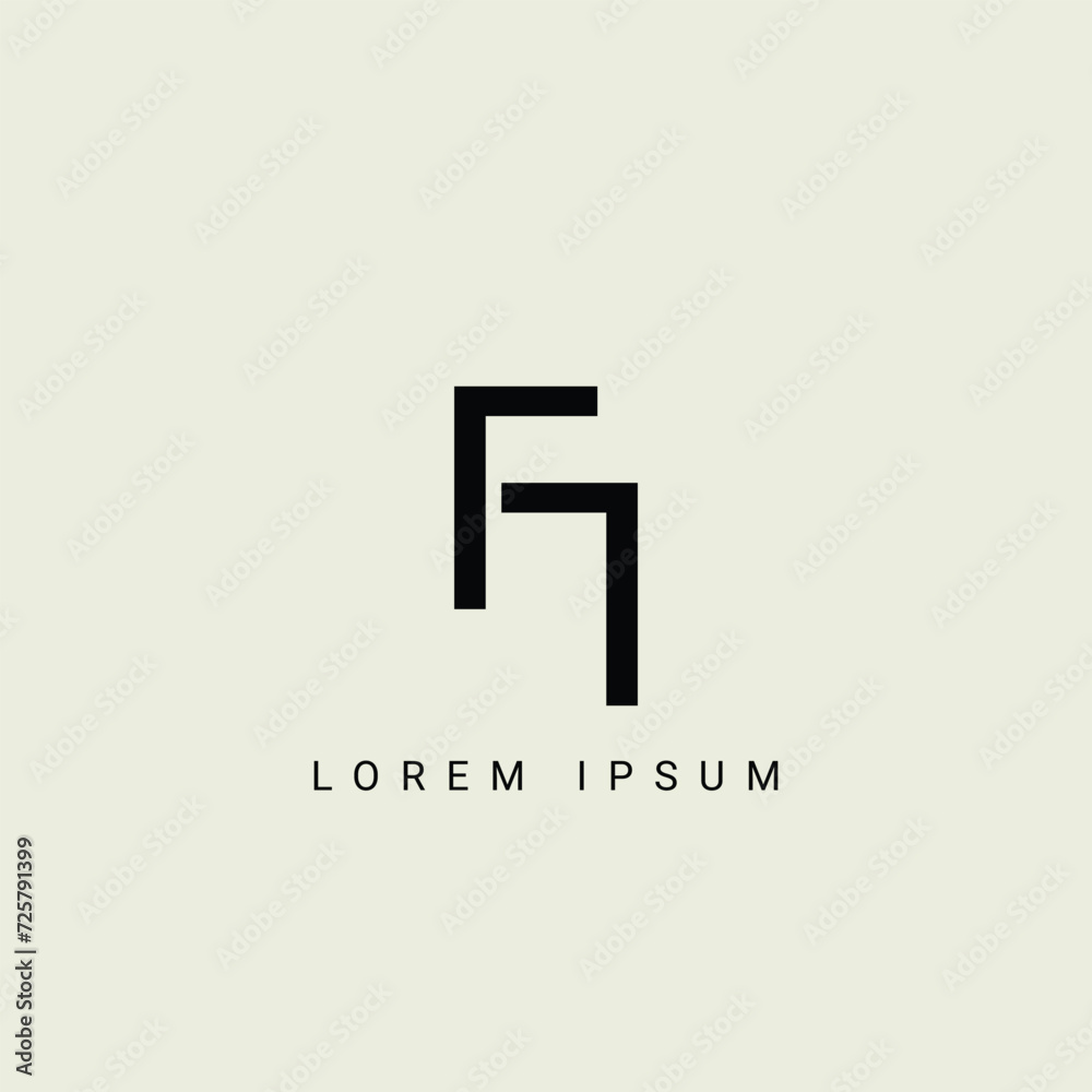 Alphabet LF and FL illustration monogram vector logo template Alphabet LF and FL illustration monogram vector logo template