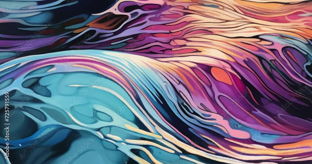 Video animation of a Texture of graceful movement and interplay of liquid textures Video animation of a Texture of graceful movement and interplay of liquid textures