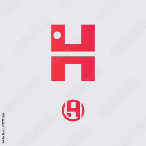 H letter Logo gradient colorful design illustration logo template design, flat letter h logo vectors © 3D Motion vibe