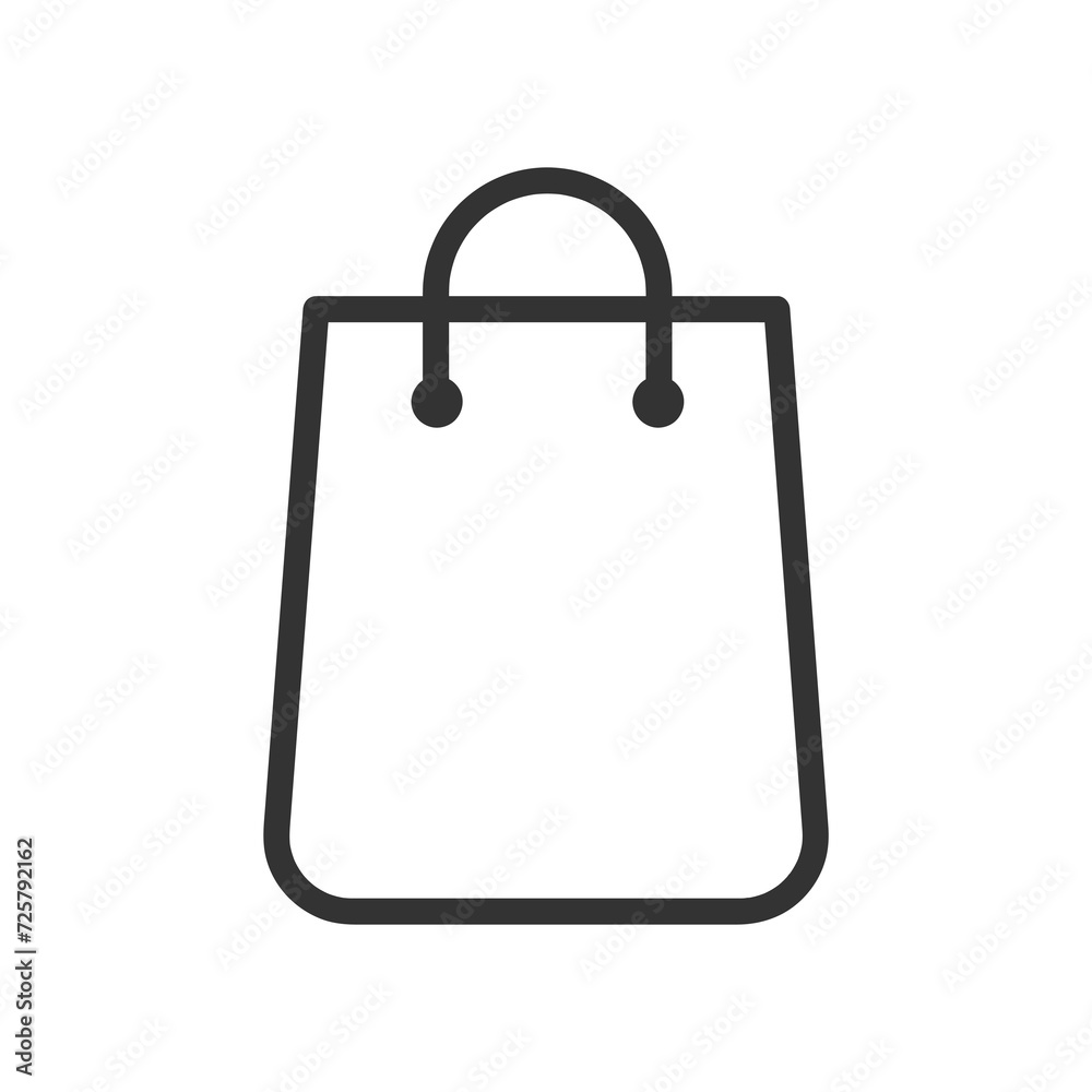 Shopping bag - line icon with editable stroke. Vector illustration. Shopping bag - line icon with editable stroke. Vector illustration.