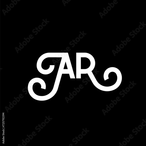 AR letter logo design on black background. AR creative initials letter logo concept. ar letter design. AR white letter design on black background. A R, a r logo