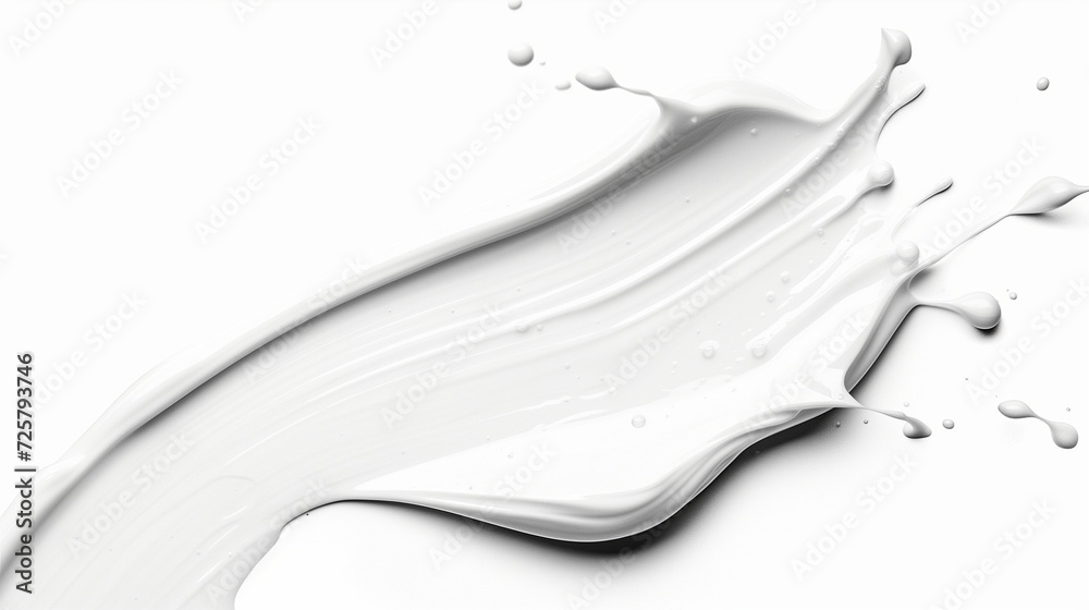 White cosmetic cream Isolated on White Background. Swatche. Grooming Products. Drop of liquid stroke With clipping path. Full depth of field. Focus stacking. White cosmetic cream Isolated on White Background. Swatche. Grooming Products. Drop of liquid stroke With clipping path. Full depth of field. Focus stacking.