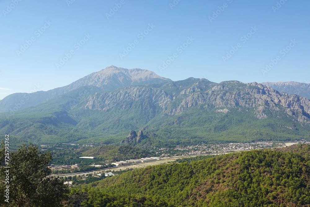 Fototapeta premium The view from Calis mountain, the mountain between Kemer and Camyva