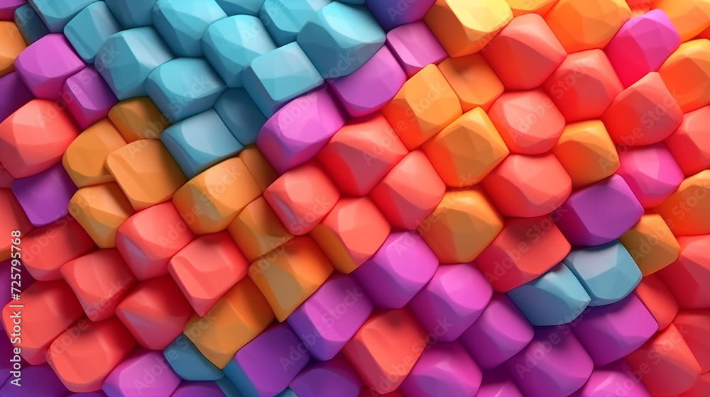 Sugar Rush Mosaic: A vibrant and sweet geometric design featuring colorful squares, candy hues, and a delightful mix of patterns, creating a visually striking and seamless background Sugar Rush Mosaic: A vibrant and sweet geometric design featuring colorful squares, candy hues, and a delightful mix of patterns, creating a visually striking and seamless background