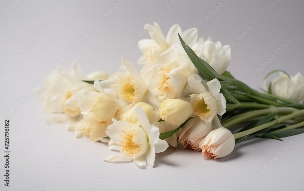 bouquet for March 8, on a light background, with space for text bouquet for March 8, on a light background, with space for text