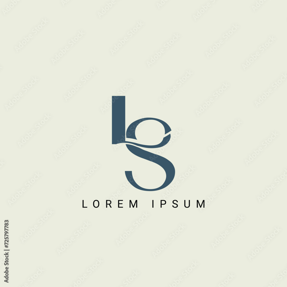 Alphabet LS and SL illustration monogram vector logo template Alphabet LS and SL illustration monogram vector logo template