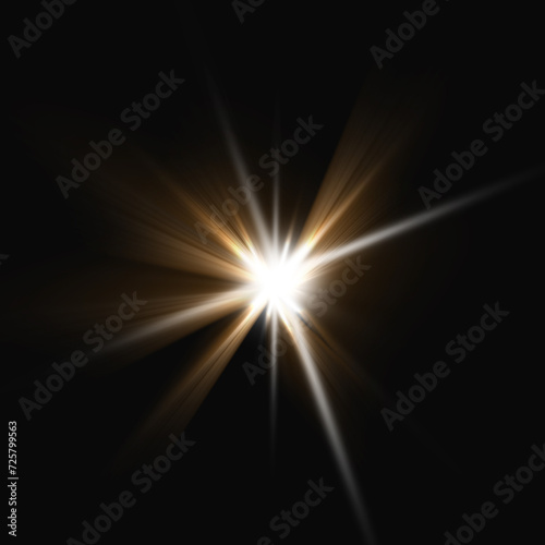 glow star burst flare explosion, shiny light rays overlay, light explosion effect