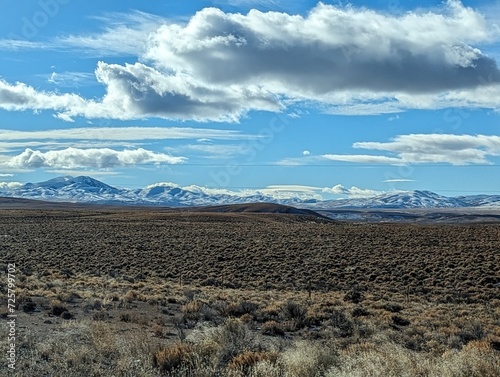 landscape with blue sky