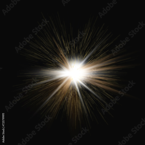 glow star burst flare explosion  shiny light rays overlay  light explosion effect