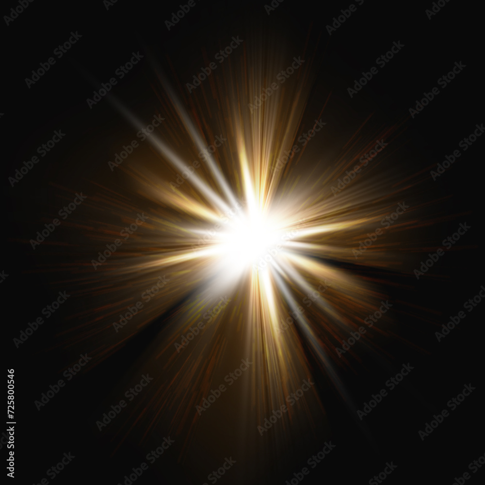 glow star burst flare explosion, shiny light rays overlay, light explosion effect