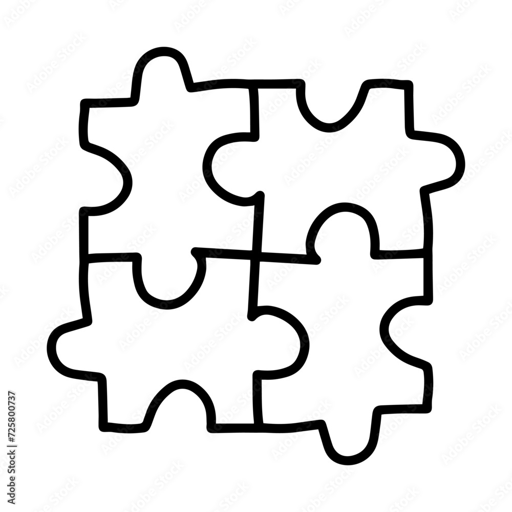 Vector illustration. Endless puzzle. Minimalism logo. Vector illustration. Endless puzzle. Minimalism logo.