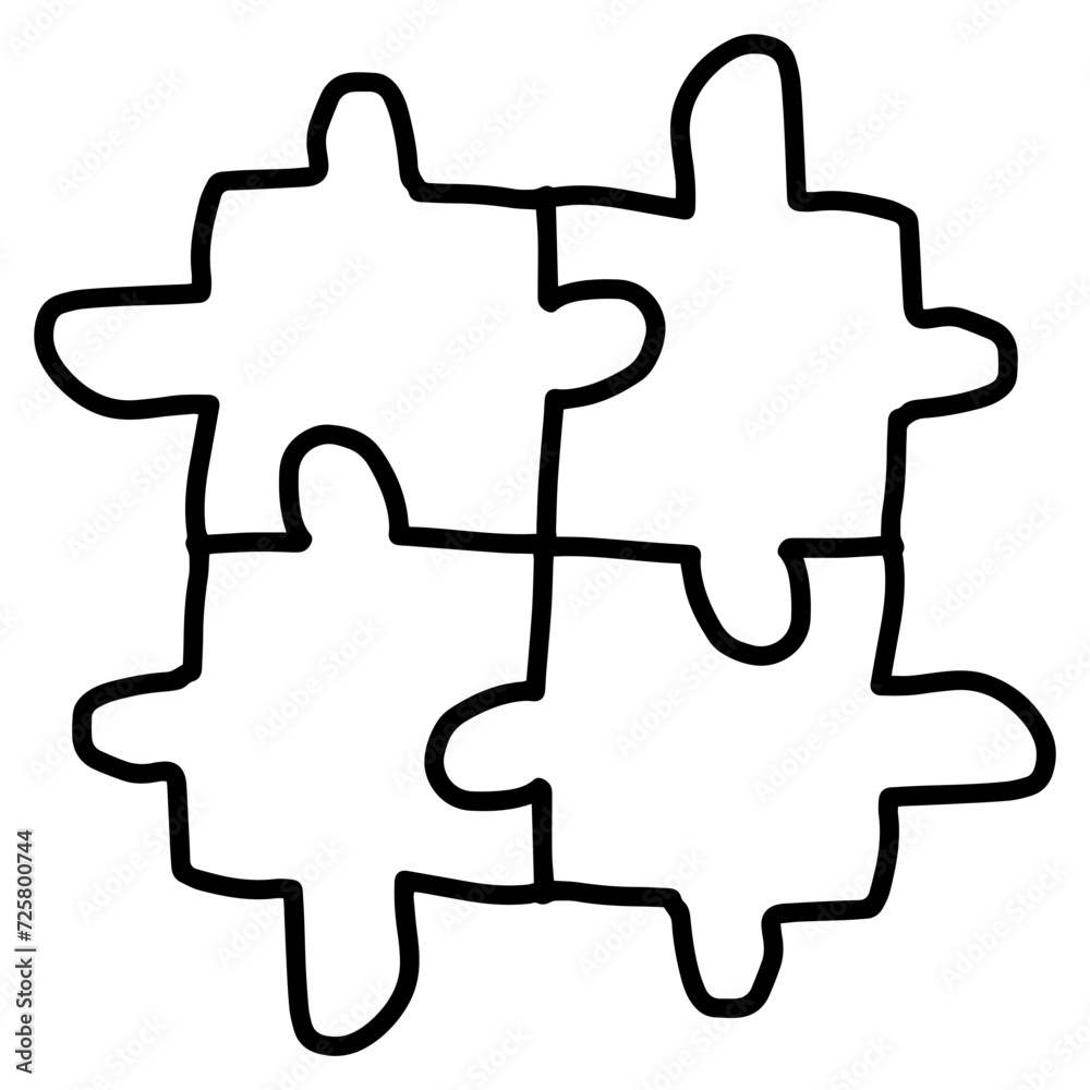 Vector illustration. Endless puzzle. Minimalism logo. Vector illustration. Endless puzzle. Minimalism logo.