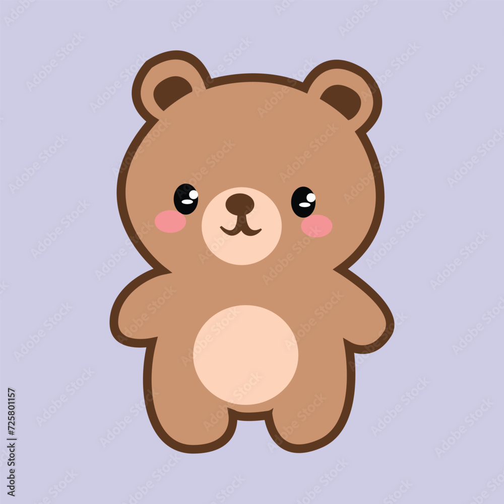 Charming Brown Bear: A Simple and Adorable Vector Illustration Charming Brown Bear: A Simple and Adorable Vector Illustration