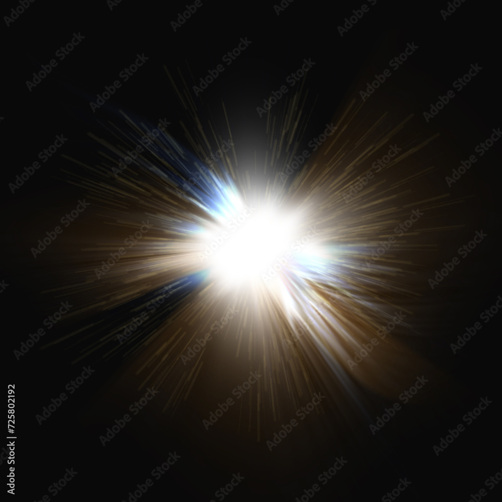 glow star burst flare explosion, shiny light rays overlay, light explosion effect