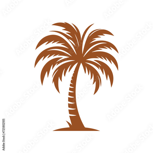 palm tree logo element, palm tree logo template, palm tree logo vector illustration
