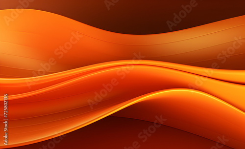 Colorful waves  3D lines in orange.