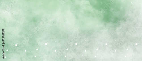 light green watercolor background. white green background with dots.