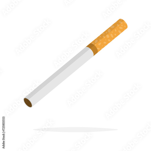 Cigarette flat icon. Vector illustration