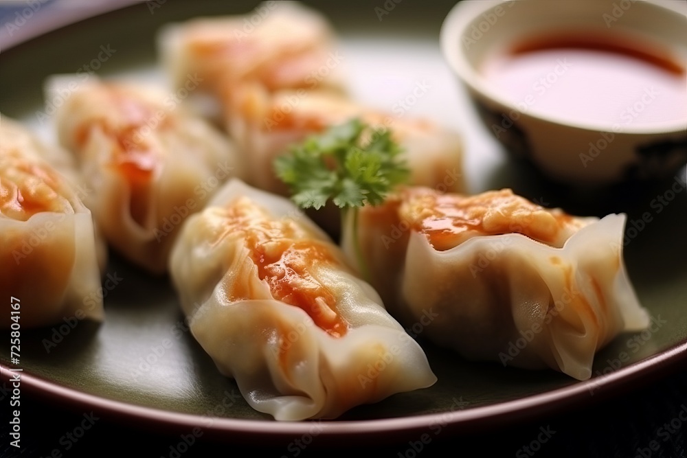 Dim sum in a bamboo steamer on a dark background. Traditional Asian dumplings. Concept: cooking and international cuisine and gastronomic tourism
Dim sum in a bamboo steamer on a dark background. Traditional Asian dumplings. Concept: cooking and international cuisine and gastronomic tourism