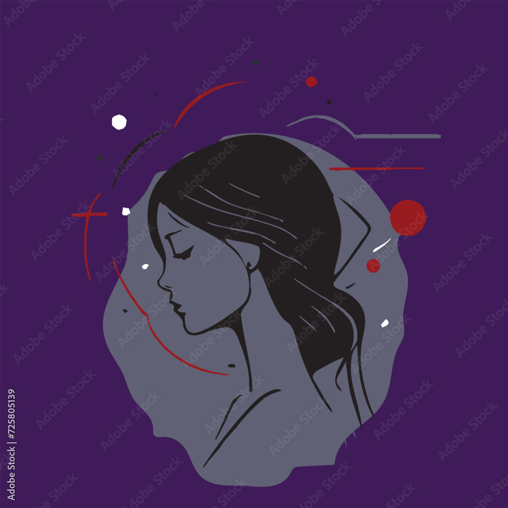 Conceptual illustration of depression, Persistent feelings of sadness, hopelessness, and a lack of interest in activities. Conceptual illustration of depression, Persistent feelings of sadness, hopelessness, and a lack of interest in activities.