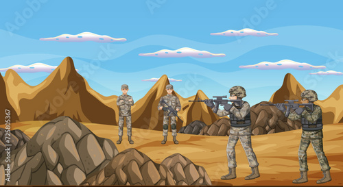 troops in the desert 