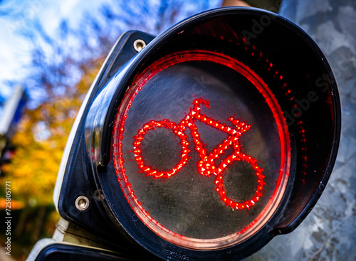 typical traffic light for bicycles in germany
