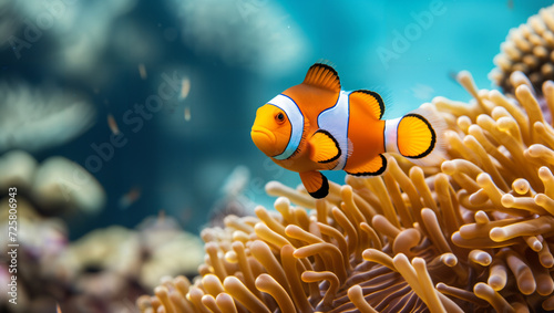 Aquatic organisms, as clownfish and parrotfish, face jeopardy as reefs undergo a decline vibrant hues and protective framework, primarily attributed effects of climate change lead to coral bleaching photo