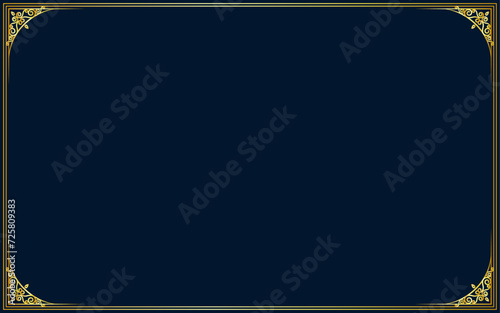 Golden frame or border luxurious ornate decor ornamental decorative vector design