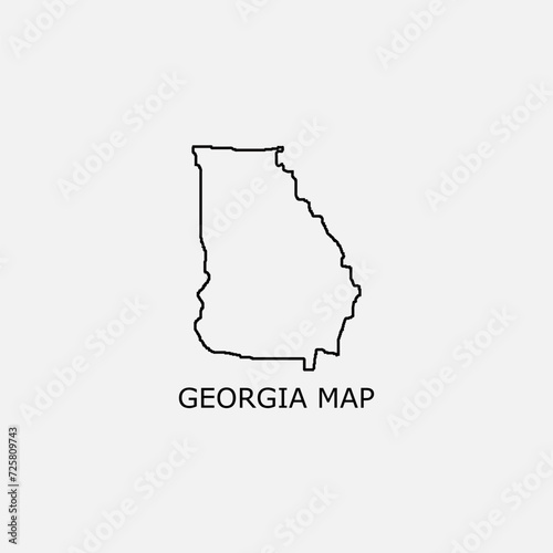 Georgia GA state Maps USA isolated on white background