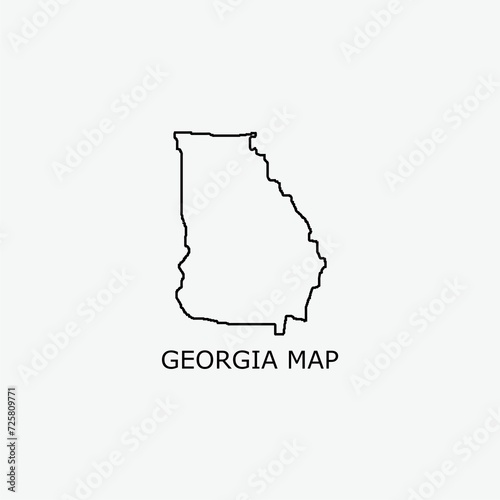 Georgia GA state Maps USA isolated on white background photo