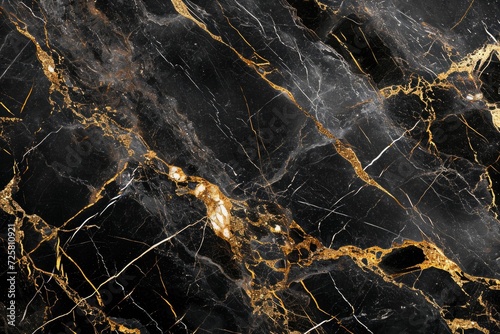 High resolution black marble background with golden veins natural pattern for background rustic matt texture
