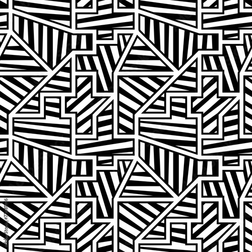 Seamless pattern. Folk wallpaper. Figures, lines ornament. Shapes, strokes backdrop. Embroidery background. Tribal motif. Ethnic mosaic. Digital paper, textile print, web design, abstract vector