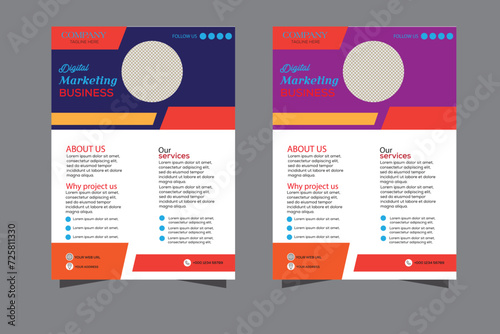 Corporate business flyer design template