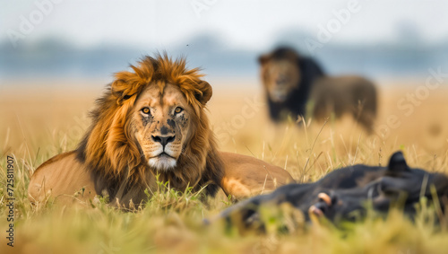 On the savannah, lions and other predators encounter obstacles as drought diminishes herbivorous prey, disturbing the intricate equilibrium of the food web