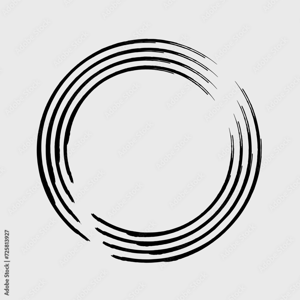 Black circle speed lines isolated. Abstract speed lines in circle form, vector. Black circle speed lines isolated. Abstract speed lines in circle form, vector.