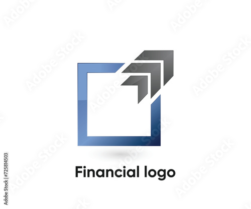 financial logo  design flat background template illustration