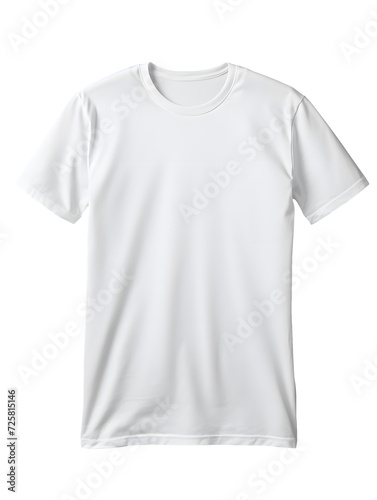 Photo of clean white t-shirt without background. Ready for mockup