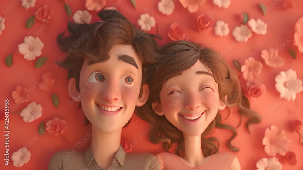 Animation a couple with love Animation a couple with love