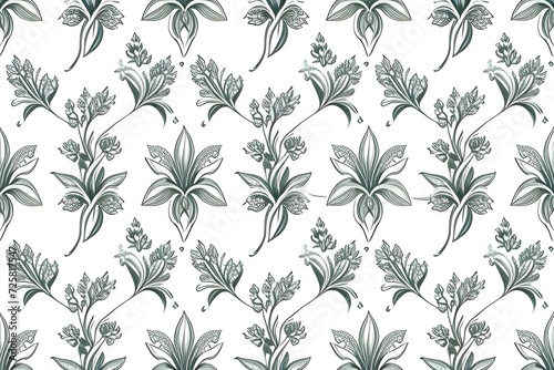 Repetitive floral pattern