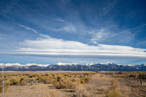 San Luis Valley with lenticular cloud