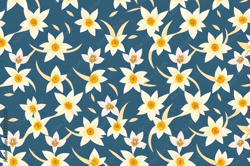 Repetitive floral pattern